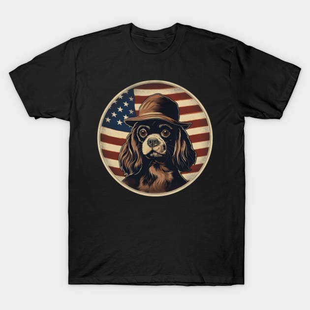 English Toy Spaniel 4th of July T-Shirt by NatashaCuteShop